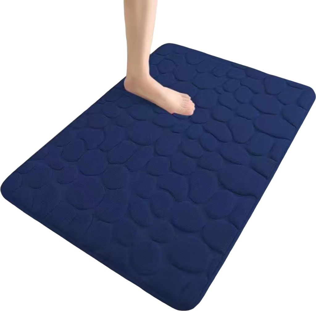 Bodenteppich mit Cartoon-Kieselsteinen, dick, tolle Wasseraufnahme, rutschfest, weich, geruchsneutral, Badezimmerteppich, Schlafzimmer, Eingang, Ba...