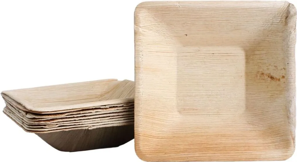 Bol Carré Biodégradable 18 cm en Feuille de Palme - Eco-responsable