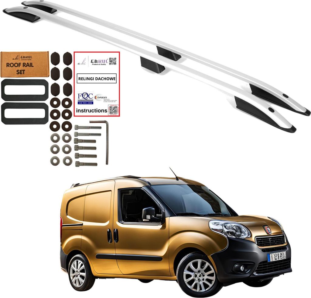 Strešné nosiče FIAT DOBLO KURZ AB 2010-2022 Hliníkové Obrázok produktu 