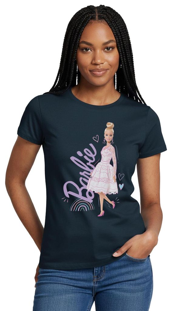 Spreadshirt Barbie Hochzeitskleid Frauen T-Shirt, M, Navy Produktbild 