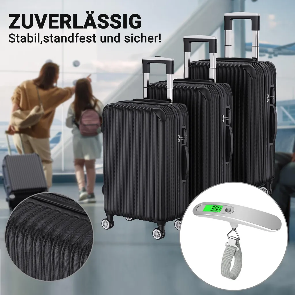 Set de bagages 4 roues multidirectionnelles et serrure TSA intégré - 3