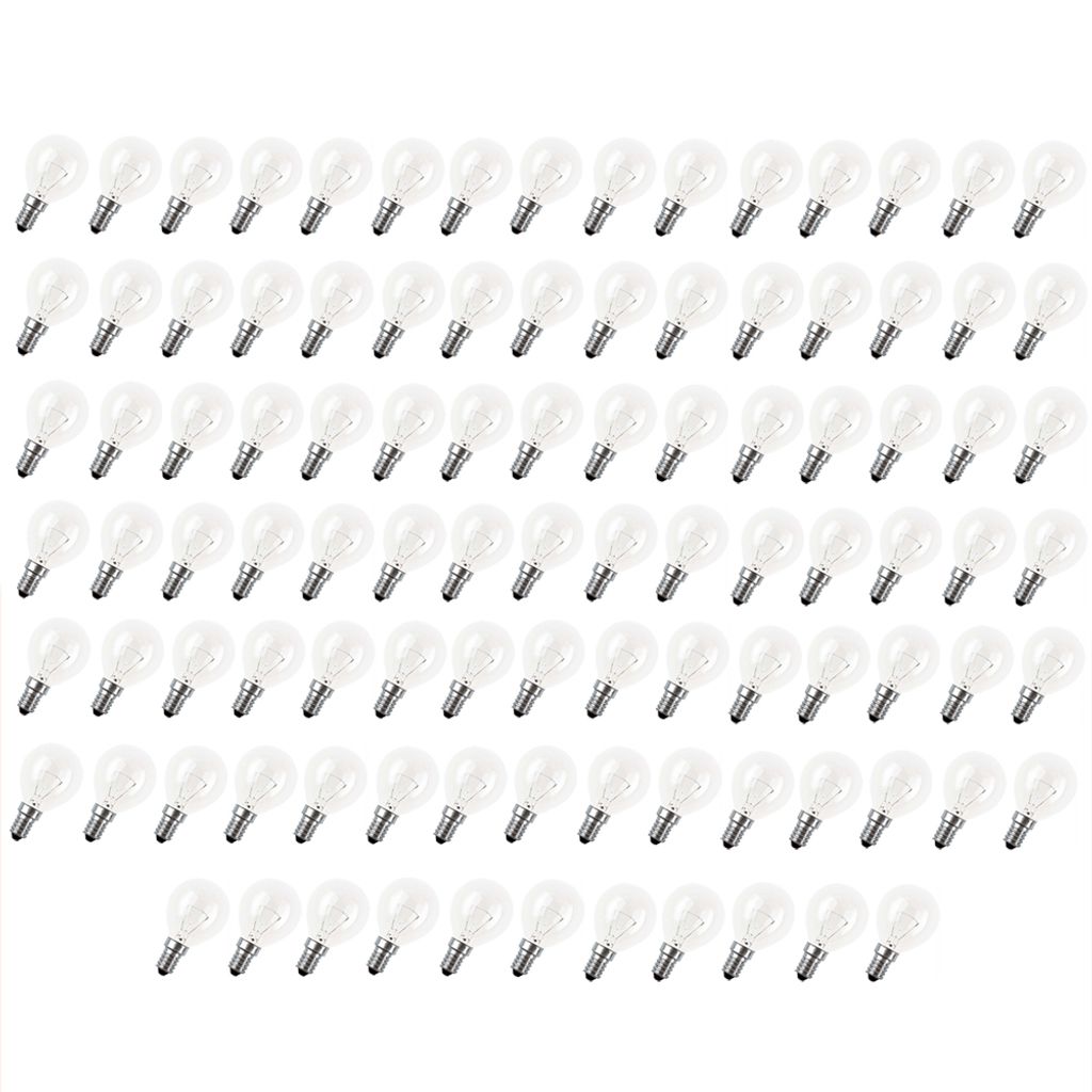 100 x Tropfen Glühbirne 15W E14 klar Glühlampe 15 Watt Glühbirnen Glühlampen