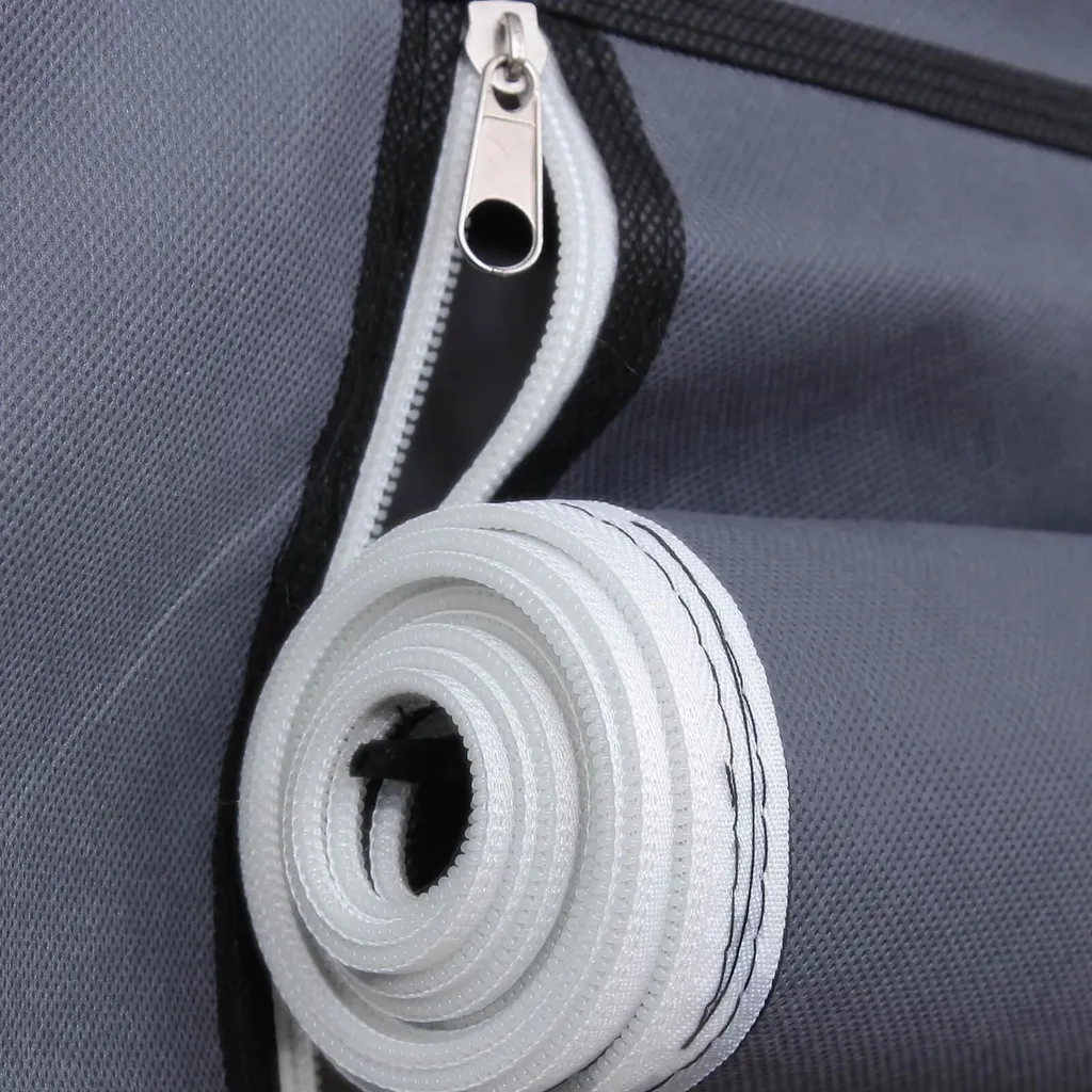 Dressing textile 175x150 cm gris pour optimiser le rangement du linge