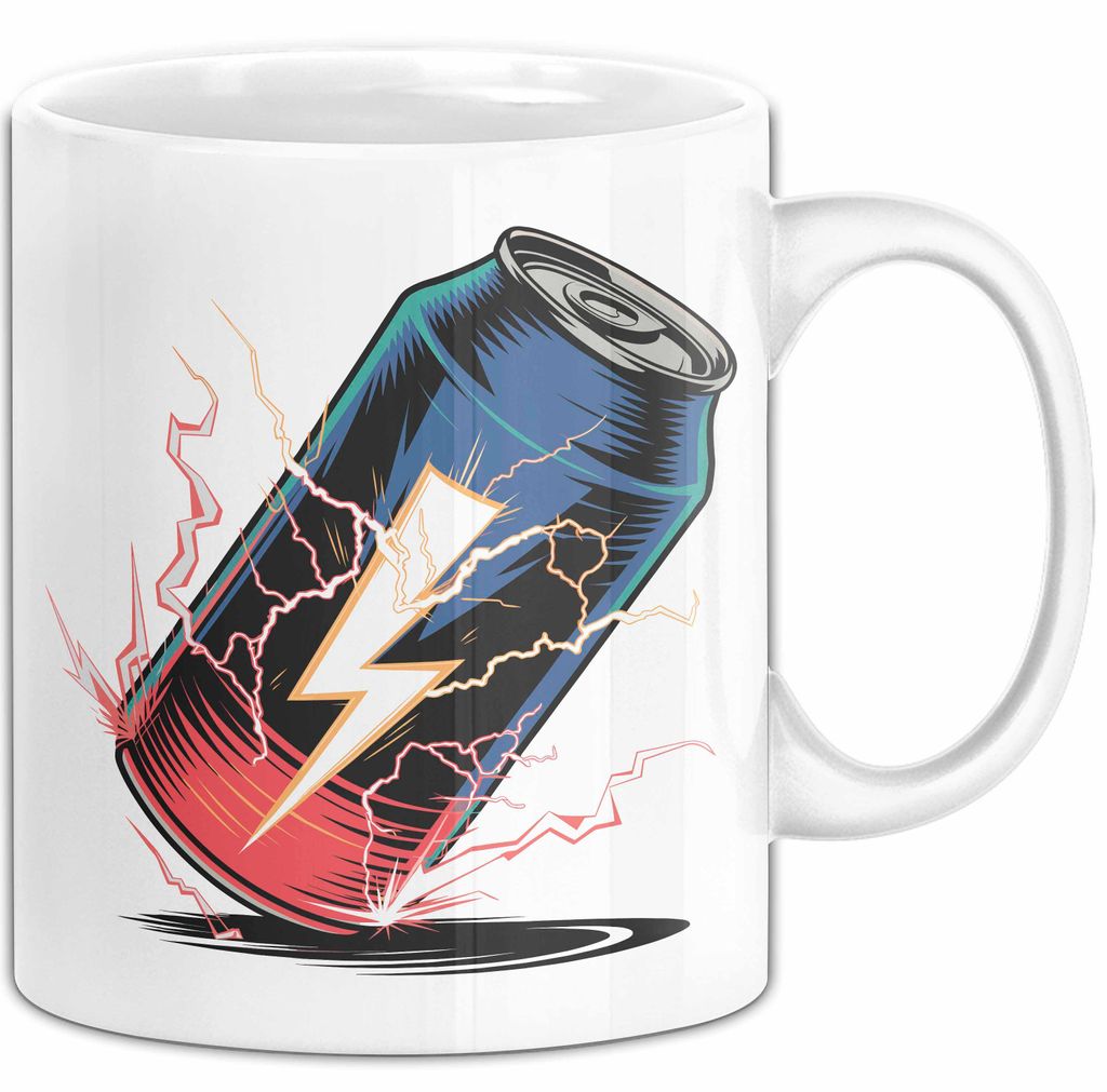 Energydrink Süchtiger Tasse Geschenkidee Koffein Liebhaber (Weiß)