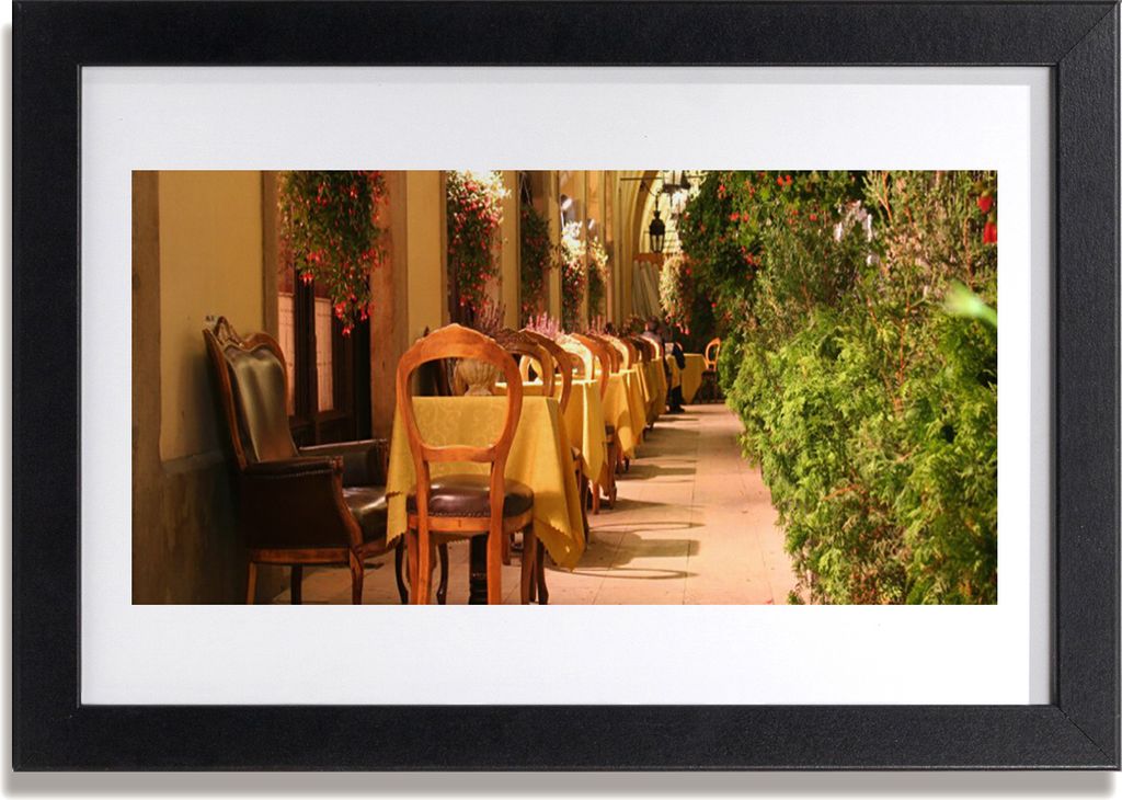 Bild 30x20 MDF-Rahmen Wandkunst Restaurant Architektur Produktbild 
