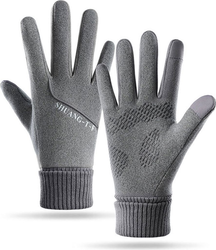 1 Paar Touchscreen-Winterhandschuhe für Männer und Frauen, rutschfeste Vollfingerhandschuhe, winddicht, verdickt, warm, Schneehandschuhe zum Lauf...