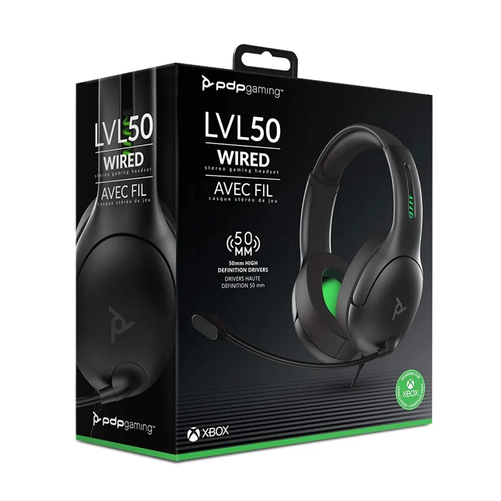 Casque PDP LVL50 : Fini les Douleurs d'Oreilles en Jouant Noir-Vert