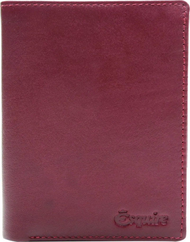 Petit Portefeuille Femme en Cuir Bordeaux Peru Esquire Format Poche