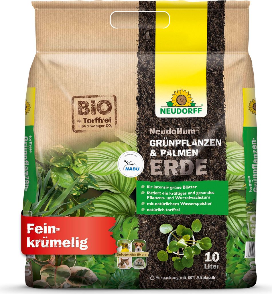 Neudorff NeudoHum Grünpflanzen- & PalmenErde 10 Liter Produktbild 