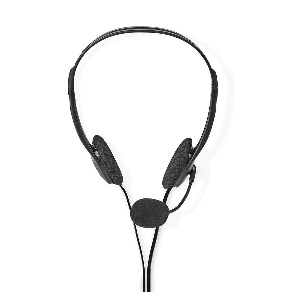 Nedis PC-Headset - Auf Ohr - Stereo - 2x 3.5 mm - Klappbarer Mikrofon - Schwarz