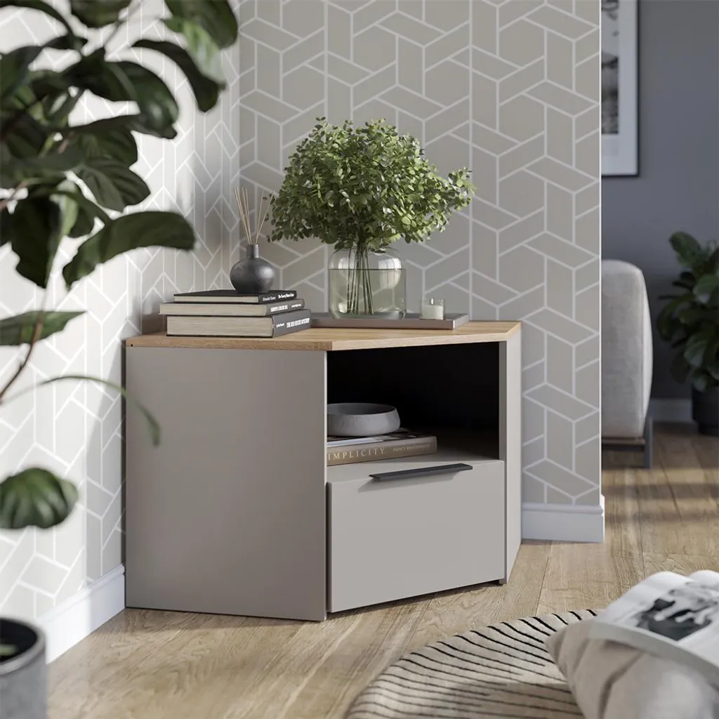 Supporto TV e Multimedia Vicco Wido 68x50 Grigio e Rovere Sonoma