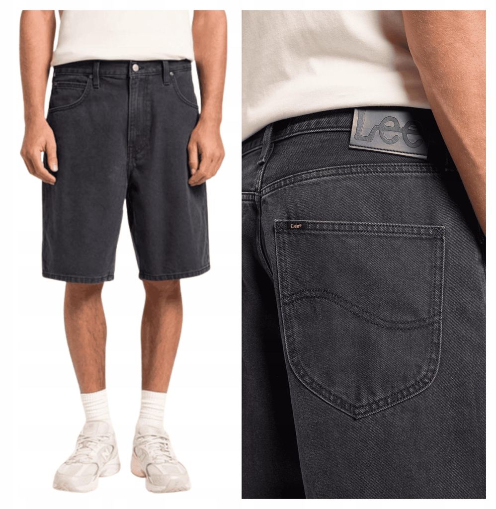 Lee | Asher Herren-Jeansshorts, Schwarz, W32