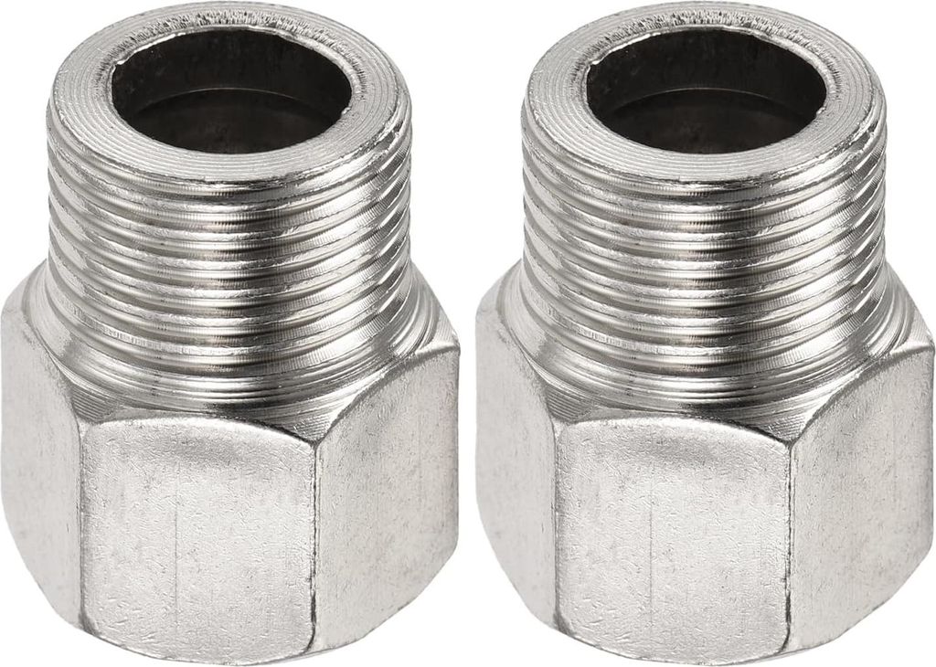 2 Stück Sechskantreduktionsmittel Rohrmontage - G3/4 weiblich zu G1/2 Außengewinde Connectoradapter - ideal für Eisenrohre - Flüssigkeiten - Ku...