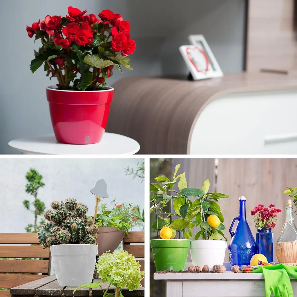 Pot de fleurs avec indicateur de niveau d'eau ASTI 20cm - Design moderne