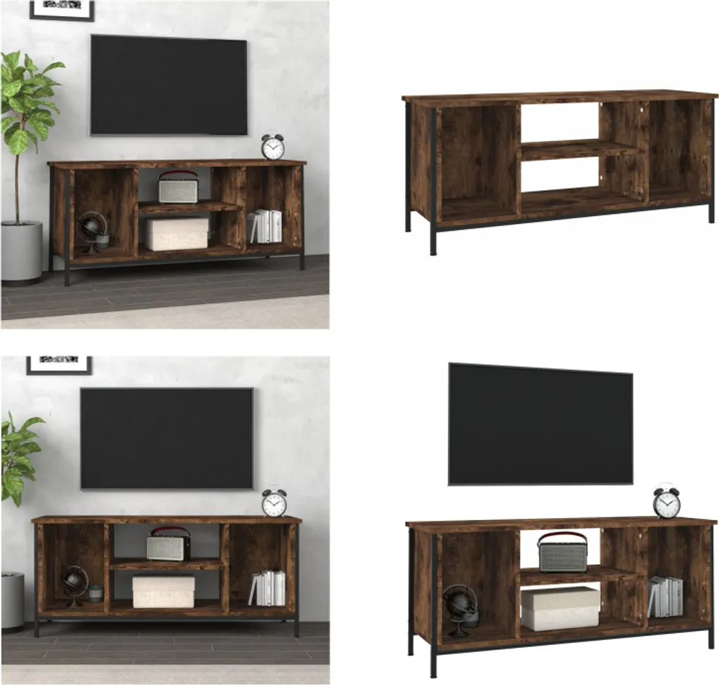 Porta TV Moderno 102cm Rovere Fumé vidaXL | Mobile Soggiorno in Legno