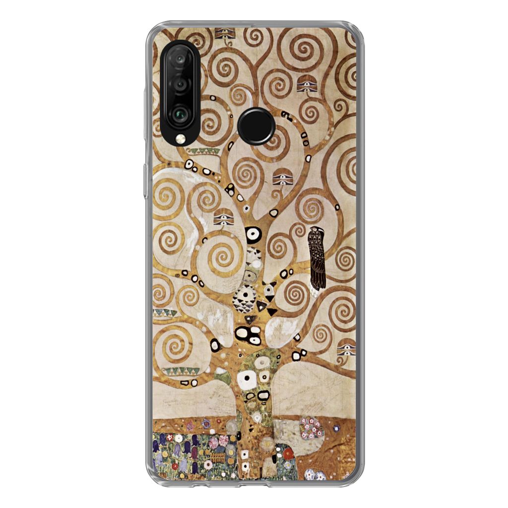MuchoWow Handyhülle Schutzhülle Hülle für Huawei P30 Lite Der Baum des Lebens - Gustav Klimt Silikon Softcase Handy Hülle - Handyhülle