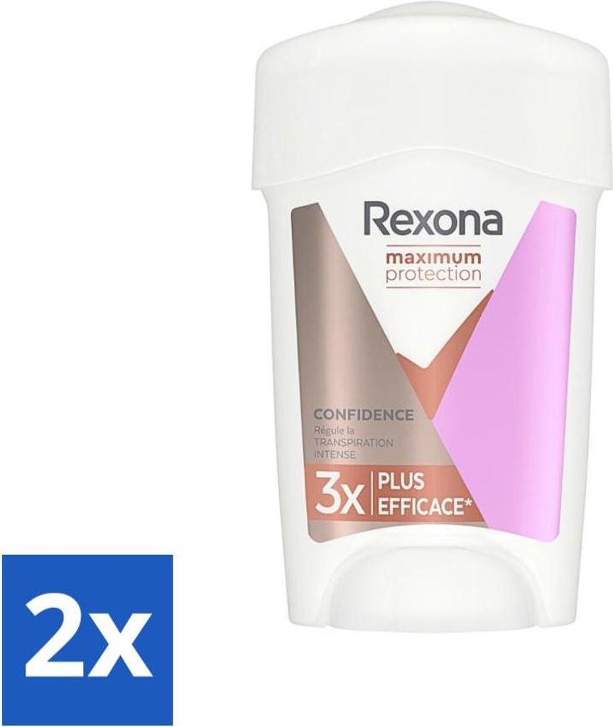 Rexona Women - Deodorant Stick - Maximaler Schutz Selbstvertrauen - Antitranspirant - 45 ml - Vorteilspack - 2 Stücke