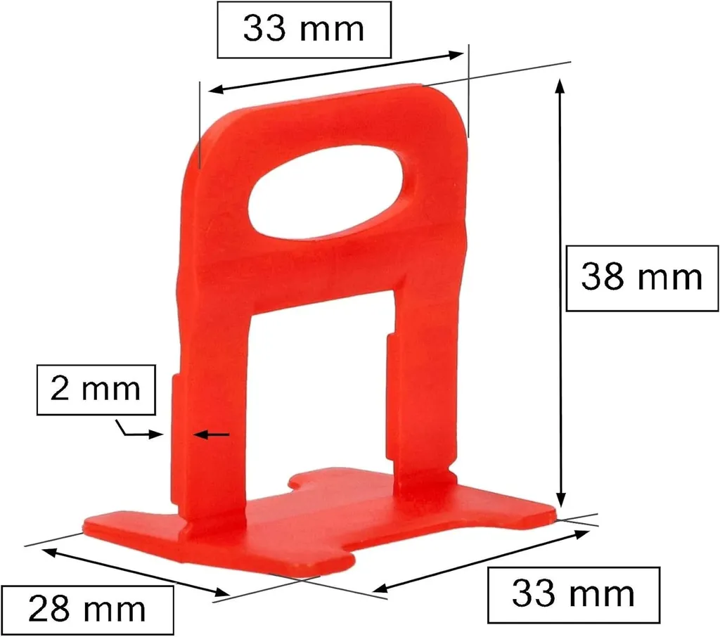 KOTARBAU® 100 pz. Sistema di livellamento per piastrelle rosso - 2