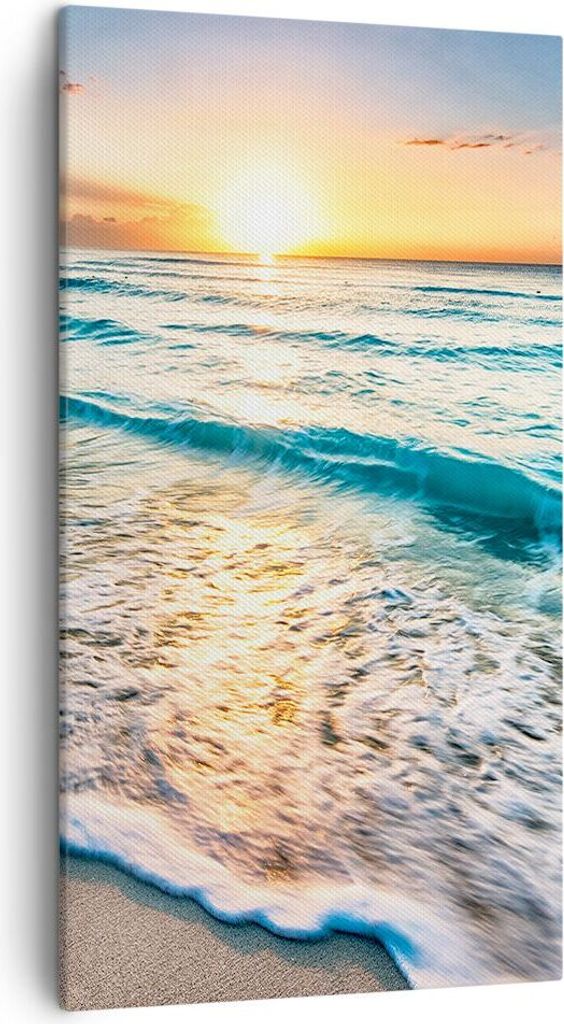 Bild auf Leinwand - Leinwandbild - Meer Welle Strand - Produktbild 