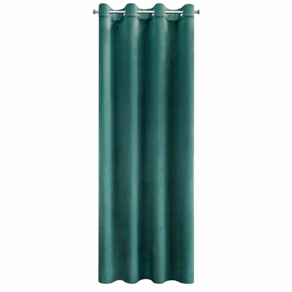 Design 91 Rideau Rosa 140x250 cm Velours Turquoise Foncé Prêt à Poser