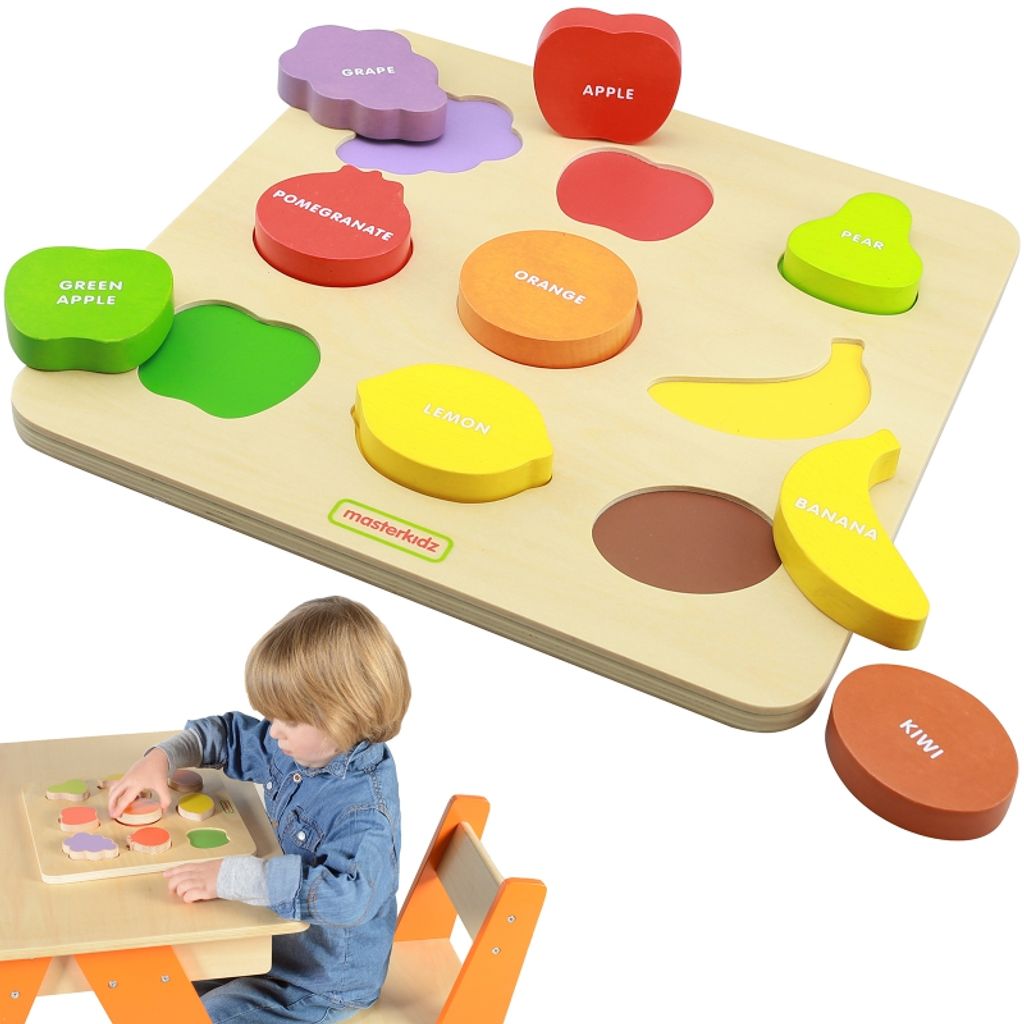 Montessori Masterkidz Holzformsortierer Buntes Obst