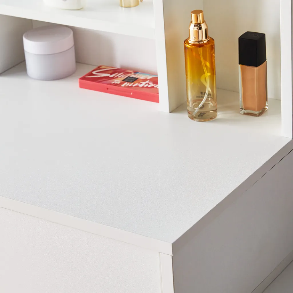 Coiffeuse CLIPOP avec miroir LED éclairé et table de maquillage extensible