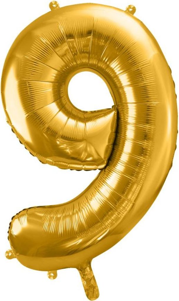 Ziffernballon Zahlenballon Geburtstag Ziffern Silvester Gold - 9
