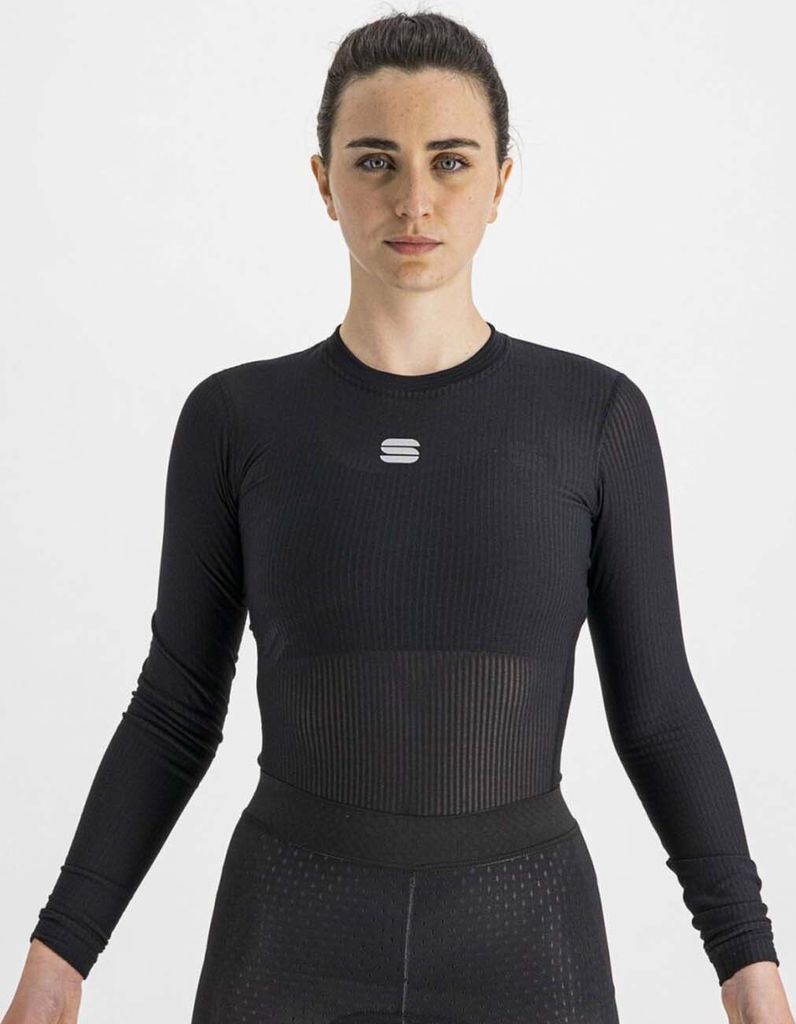 SPORTFUL Langarm Fahrrad-Shirt - BODYFIT PRO WOMAN - Schwarz L