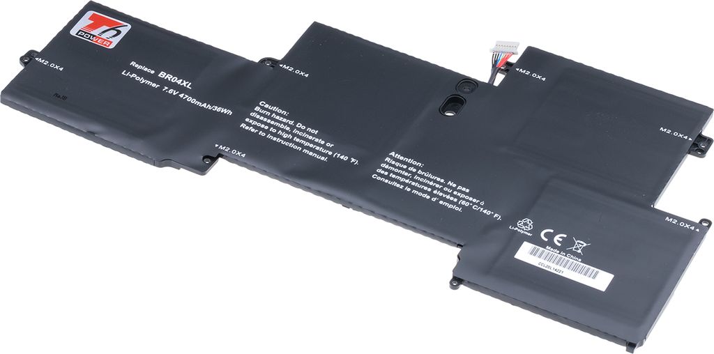 T6 Power Akku für Hewlett Packard Laptop, Teilenummer 760605-005, Li-Poly, 7,6 V, 4700 mAh (36 Wh), schwarz