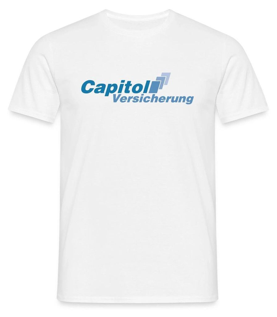 Spreadshirt Stromberg Logo Capitol Versicherung Männer T-Shirt, 3XL, Weiß