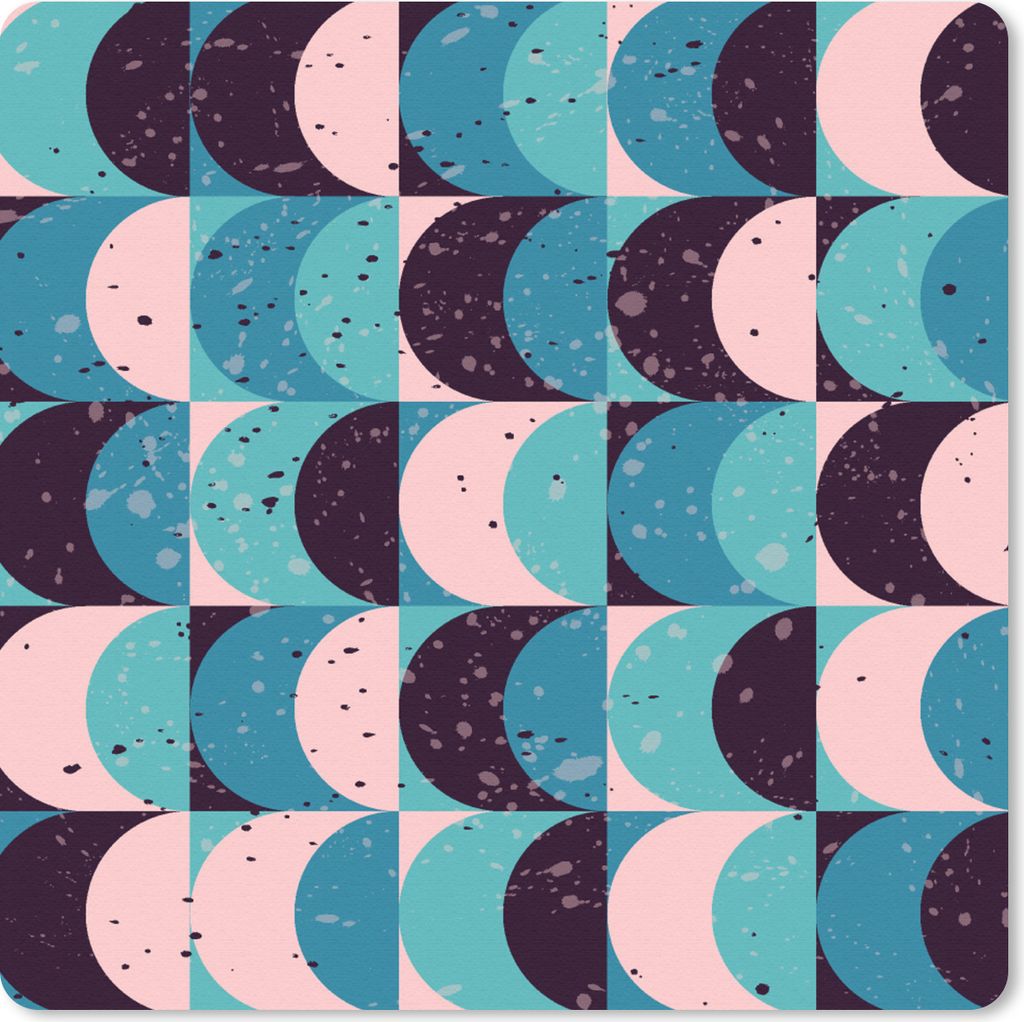 MuchoWow Mauspad Mousepad Mädchen - Farbe - Muster - Mädchen - Kinder - Kinder 30x30 cm - Mousepads - Maus Mat - Pad - Mausunterlage - Gaming