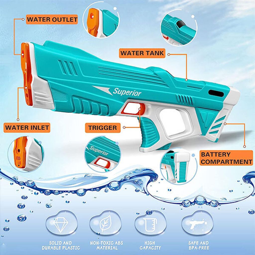 Automatische Wasserpistole Watersplash, wiederaufladbar
