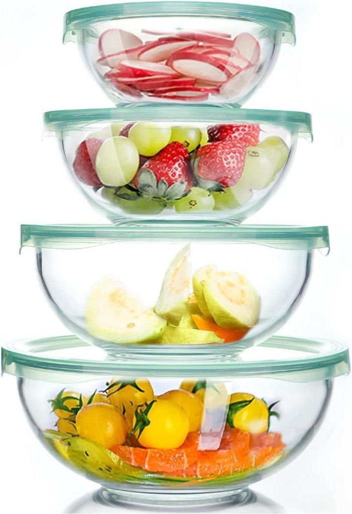Luvan Glasschüssel Set 4 Stück 0.95L-3.5L, Salatschüsseln Produktbild 