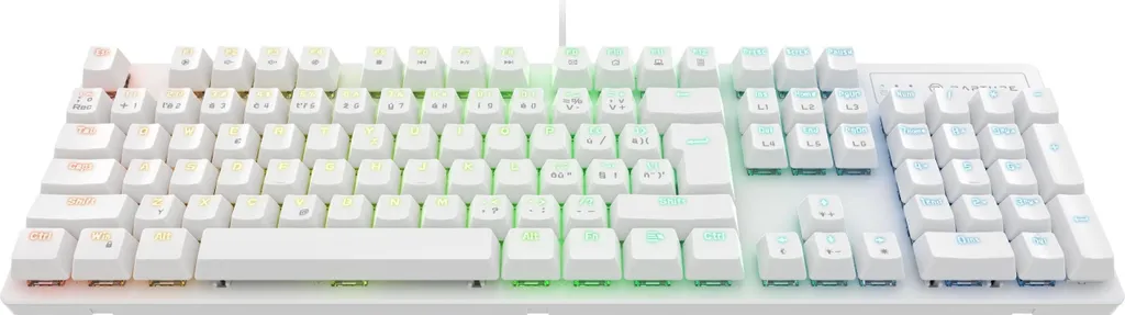 Clavier Rapture X-RAY Outemu Rouge Blanc avec Rétroéclairage Layout FR - 2