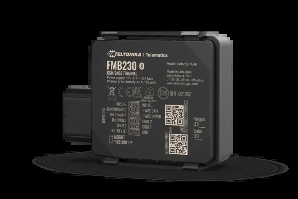 FMB230 Teltonika Tracker GPS Advanced avec Bluetooth et Antenne Interne