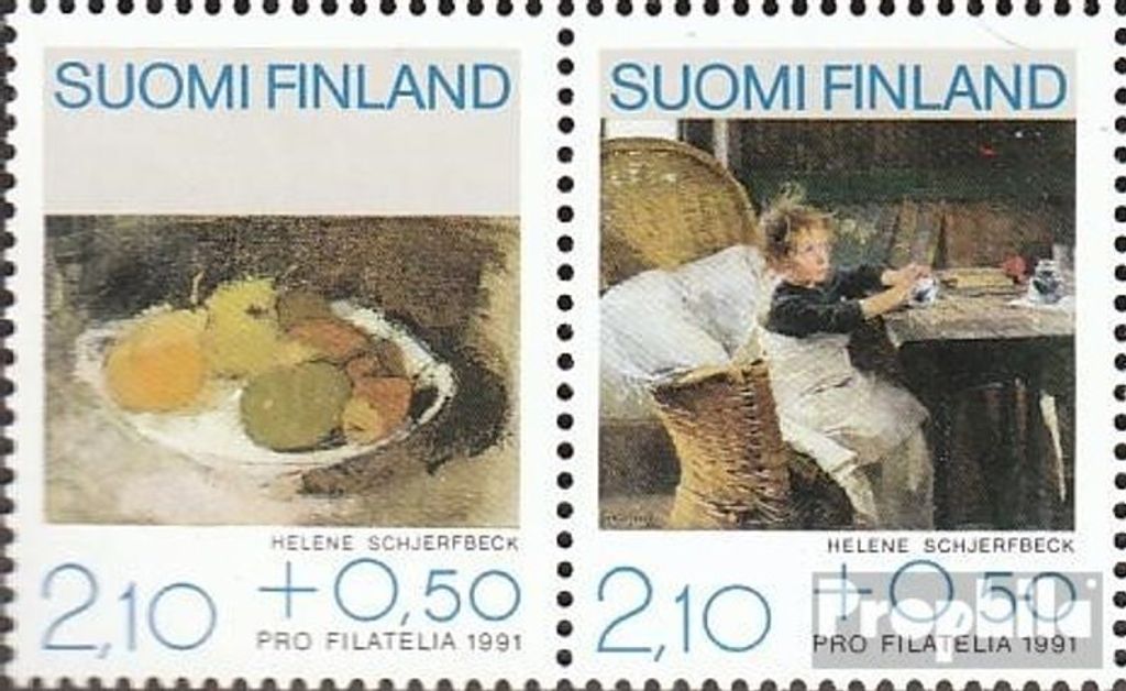 Briefmarken Finnland 1991 Mi 1132-1133 Paar (kompl.Ausg.) postfrisch Gemälde