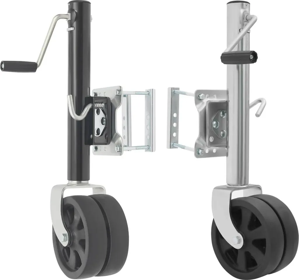 Roue de support de remorque double roue 907 kg robuste en acier zingué