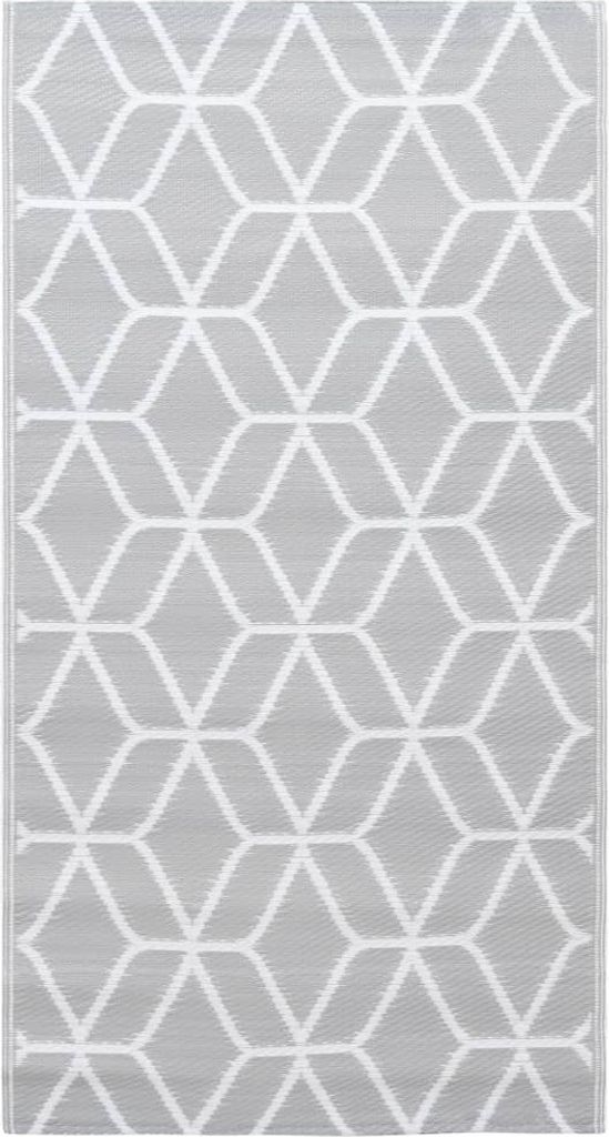 vidaXL Dywanik zewnętrzny ARAKIL szary 190x290 cm PP Zdjęcie produktu 