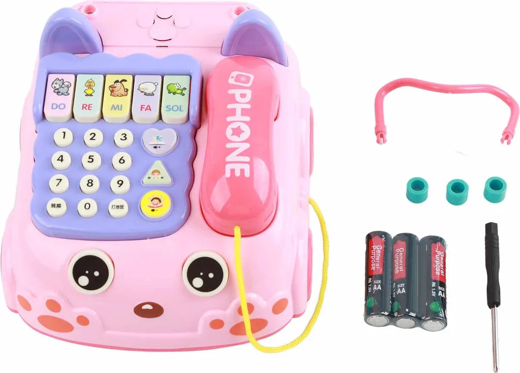 Cellulare Giocattolo Rosa con Effetti Sonori - Batteria Standard