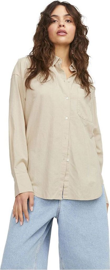 Jack & Jones Jamie Relaxed Linen Jjxx Langarmhemd Beige XL Frau Beige XL