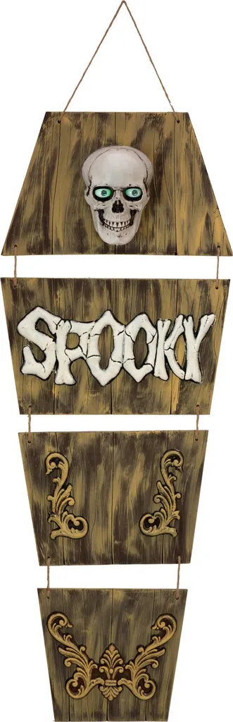 Cercueil Halloween Animé 150cm - Solution Déco Grand Format Réaliste