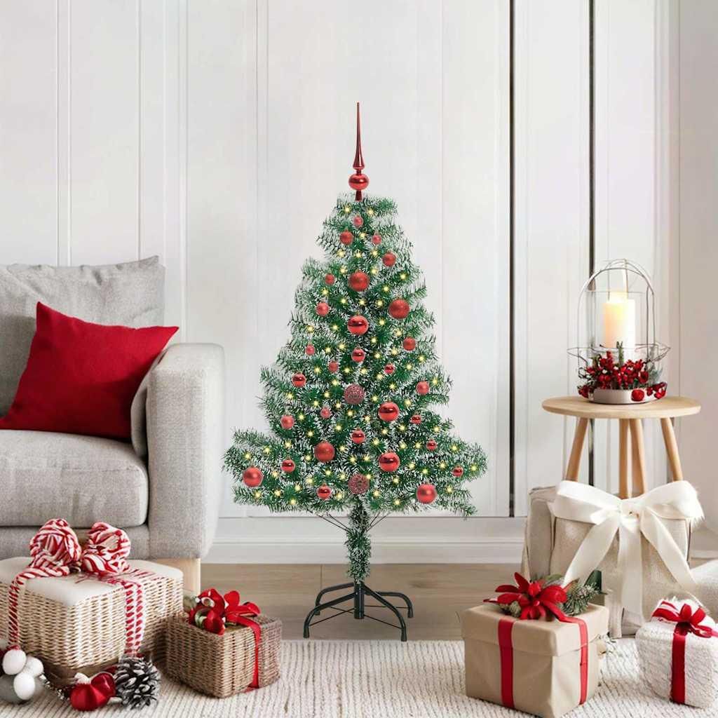 Möbel Künstlicher Weihnachtsbaum beschneit mit LED Licht 120 cm - Weihnachtsgirlanden 3396797