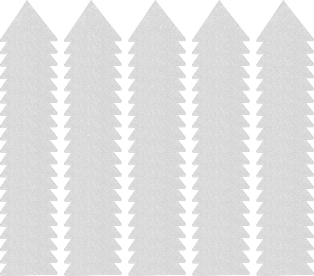 100 Stück Kragenstützaufkleber, keine Einrollung, Kragenstäbchen, Formgeber, selbstklebende dreieckige Hemd-Nackenstützen