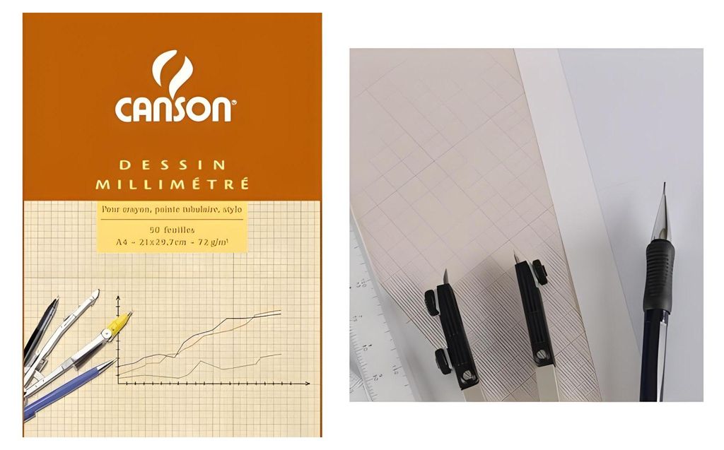 CANSON Millimeterpapier-Block, DIN A4, 90 g/qm (5067107) Produktbild 