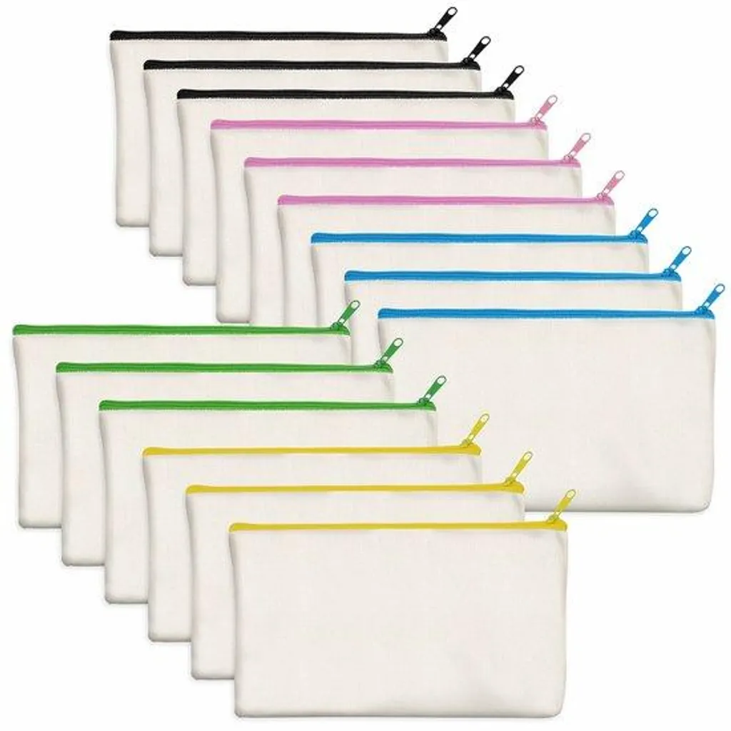 Trousses de maquillage vides en toile de coton pour création artisanale