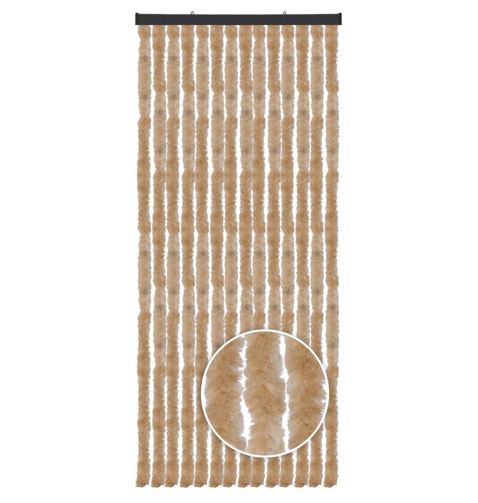 Kurtina z tkaniny frotte do kampera, 56 x 185 cm, beżowa, z Zdjęcie produktu 