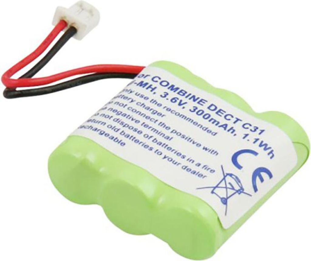 Avizar, NiMH Akku 300mAh für Sagem C31 Telefon kompatibel 3,6V, Grün