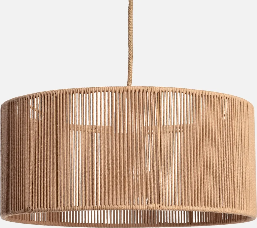 Sospensione Design Canapa 40cm Marrone | Lampadario Naturale Ecosostenibile