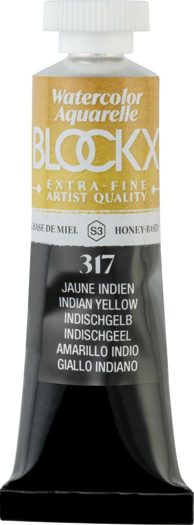 Blockx 3x Aquarellfarbe, Indischgelb - Tube 15ml - Indischgelb 44317BXC