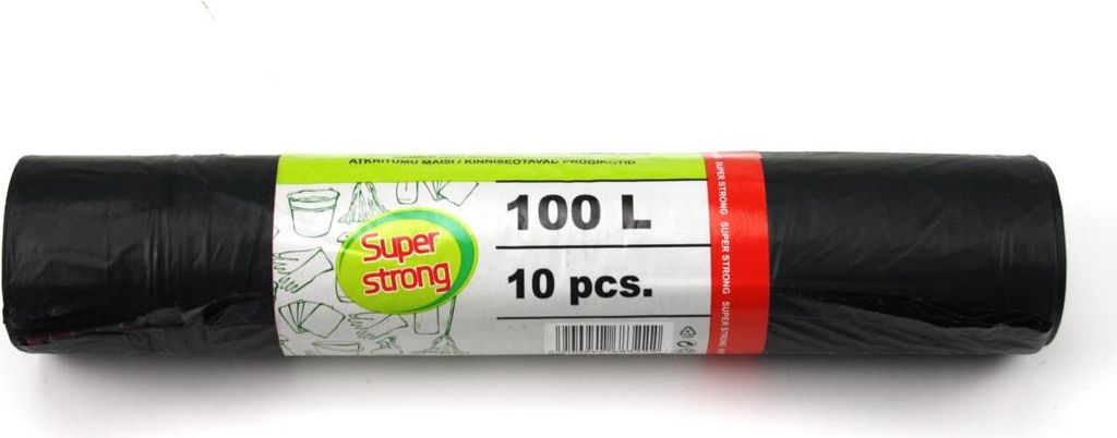 Müllbeutel Zugband 100L Müllsack mit Zugband Abfallsack Sack Säcke 10 Stück